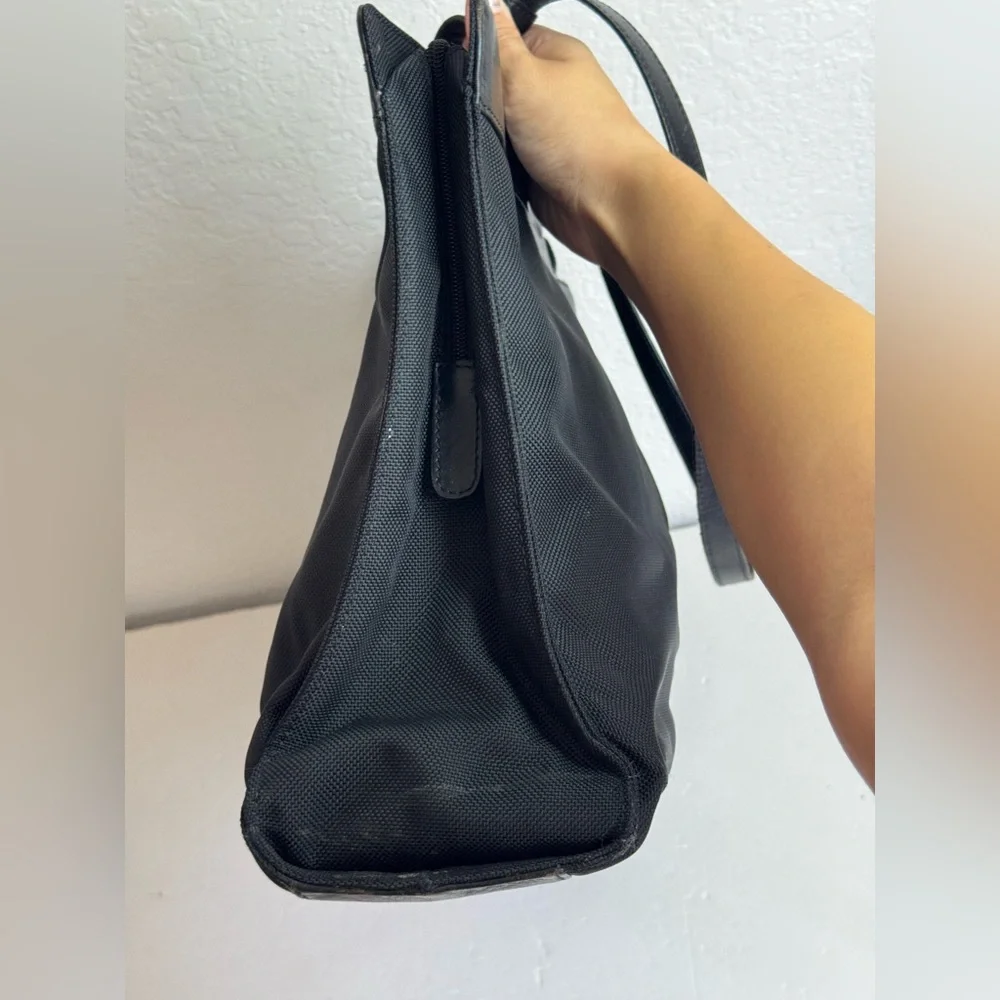 Oroton Nylon Leather Laptop Bag